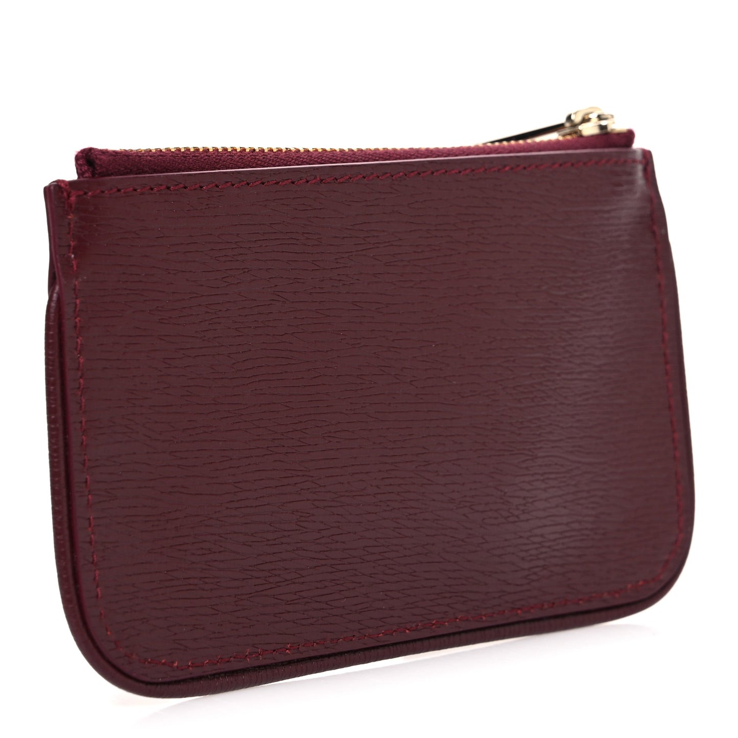 Calfskin Script Key Case Rosso Ancora Red