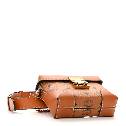 MCM Visetos Soft Berlin Convertible Belt Bag Cognac 4 of 9