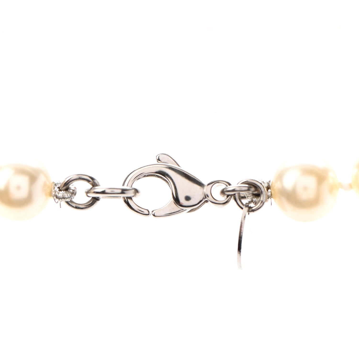 Chanel Pearl Multistrand CC Long Necklace Pearly White 4 of 5