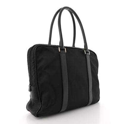 Prada Tessuto Nylon Saffiano Metal Triangle Logo Work Bag Black 3 of 14