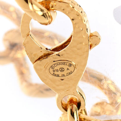 Chanel Resin Along The Nile Large CC Pendant Necklace Gold Black 5 of 7