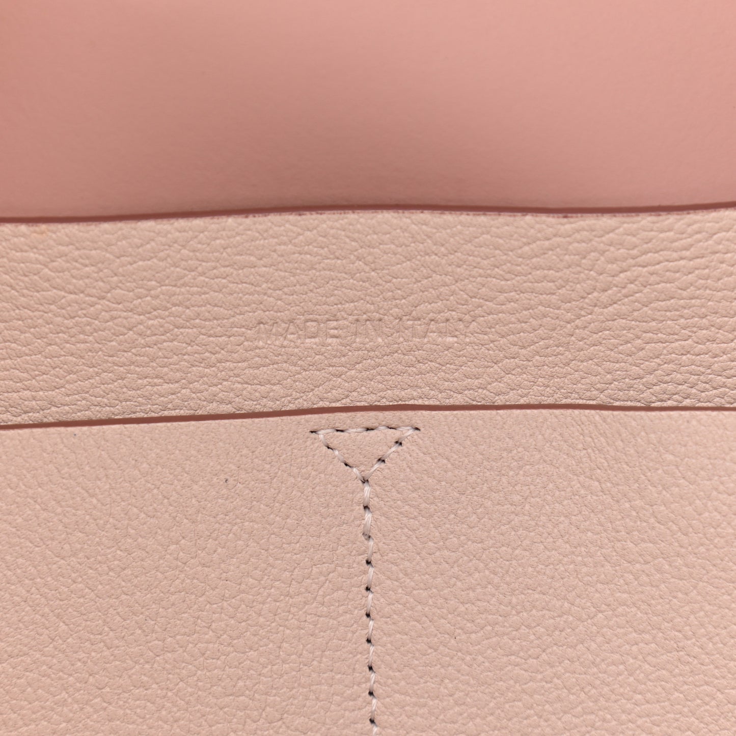 Supple Grained Calfskin Large Open Bar Tote Rose Poudre