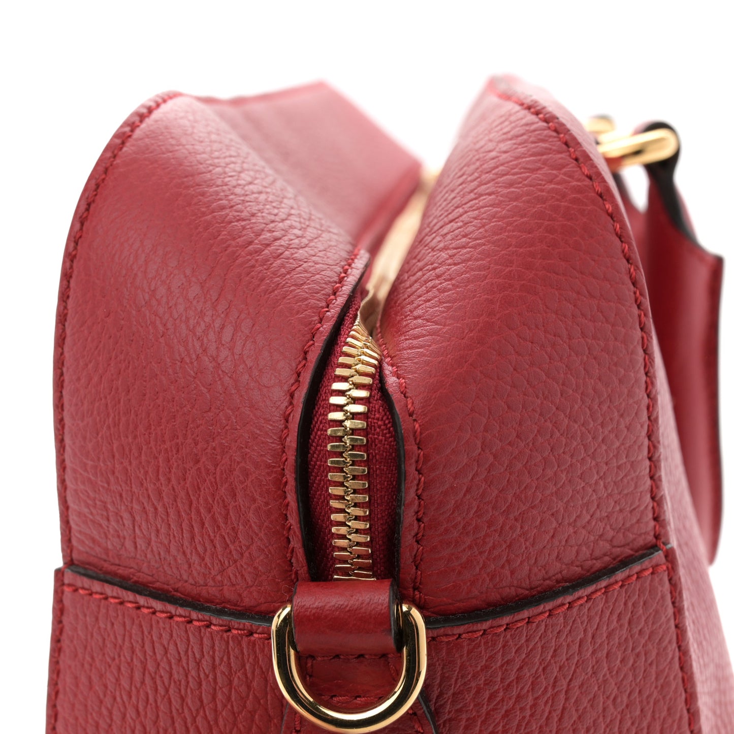 Calfskin Sylvie Web Kingsnake Print Top Handle Shoulder Bag Red