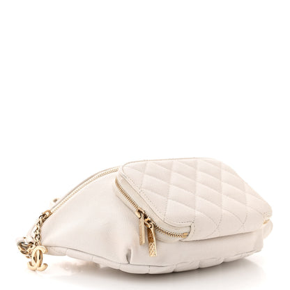 Chanel Caviar Quilted Business Affinity Waist Belt Bag White 4 of 11