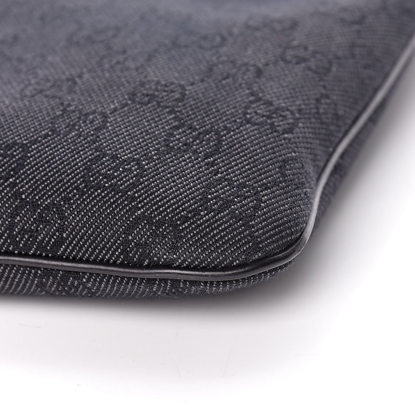 Monogram Flat Messenger Bag Black