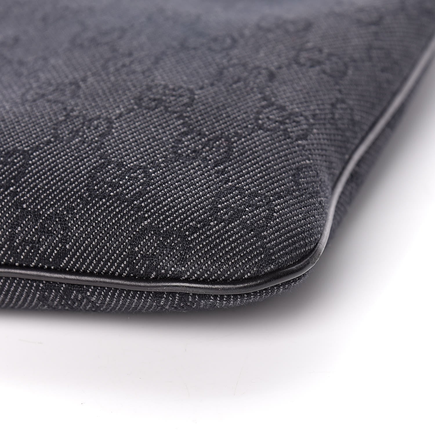 Gucci Monogram Flat Messenger Bag Black 10 of 11