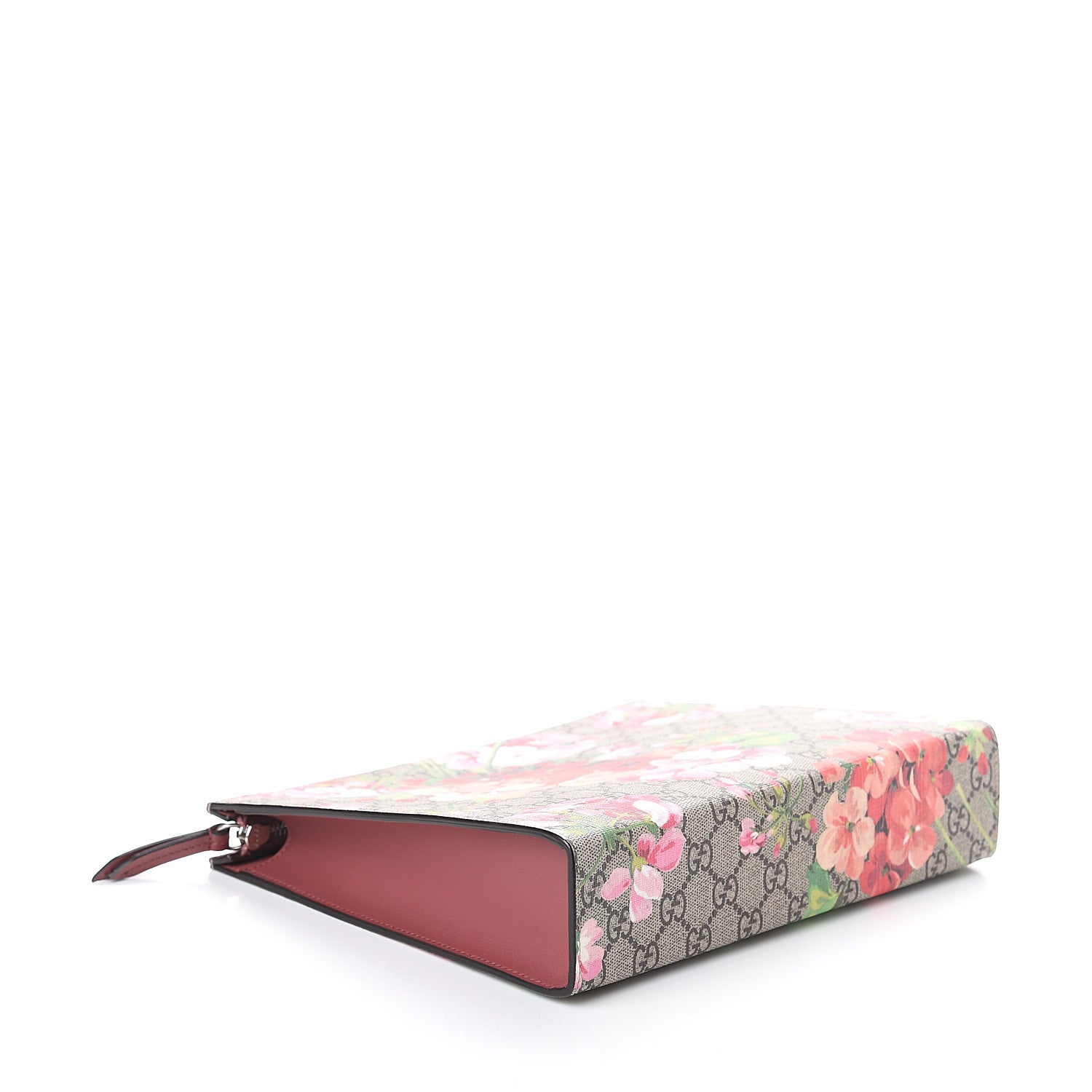 Gucci GG Supreme Monogram Blooms Large Cosmetic Case Beige Multicolor Dry Rose 3 of 7