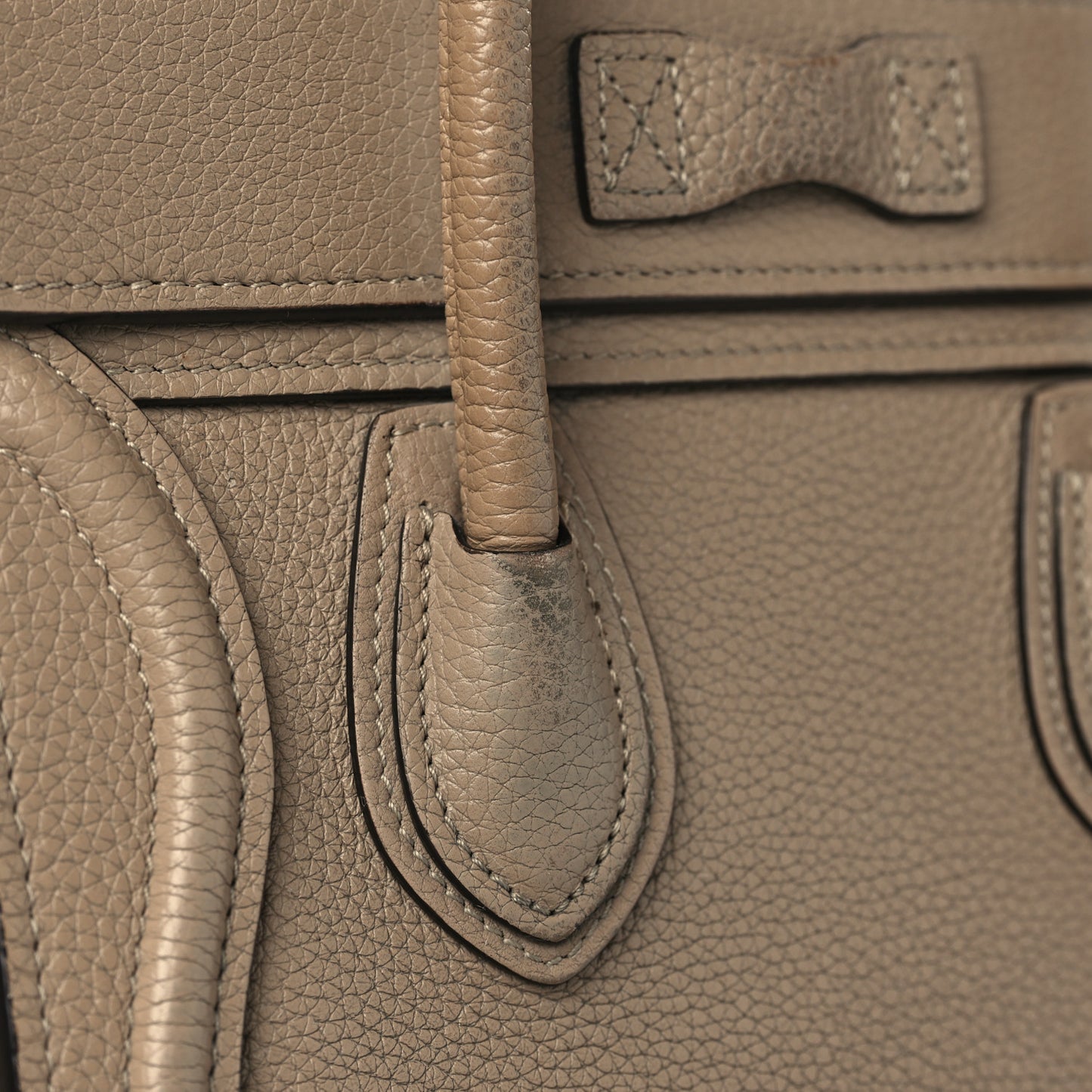 Drummed Calfskin Nano Luggage Dune