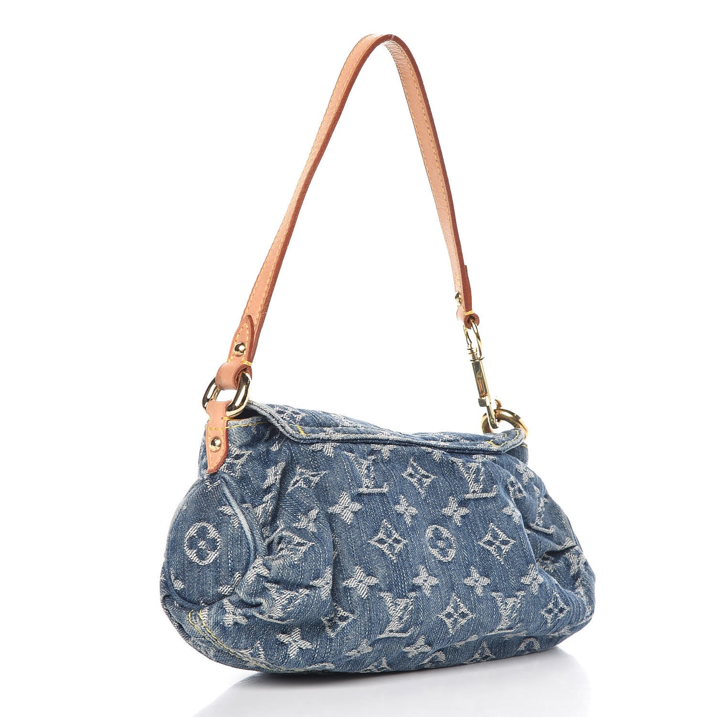 Monogram Denim Mini Pleaty Blue