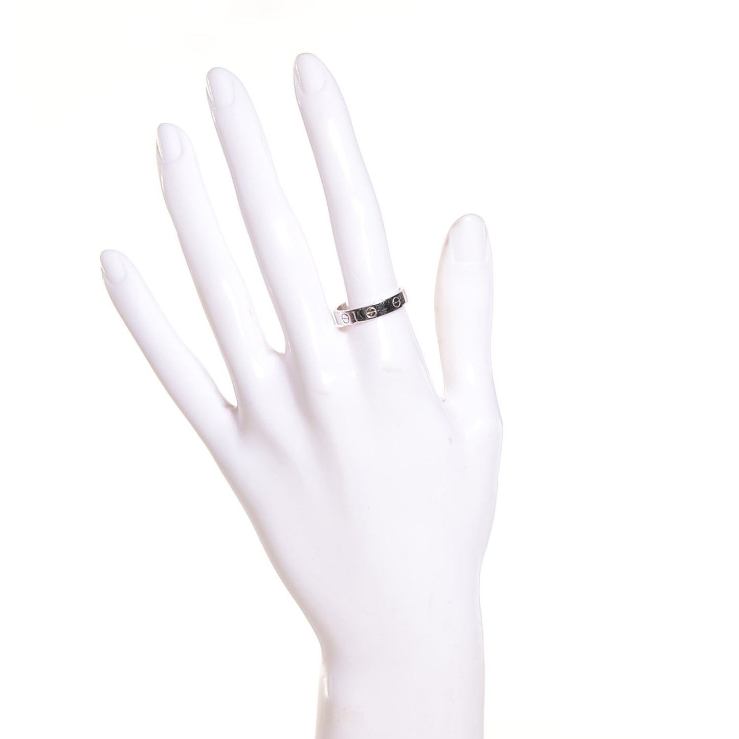 18K White Gold 4mm LOVE Wedding Band Ring 57 8