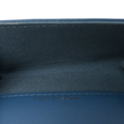 Chanel Lambskin Quilted Flap Card Holder Wallet Dark Blue 5 of 8