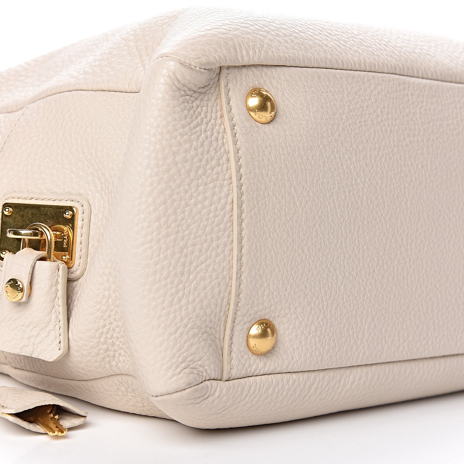 Prada Vitello Daino Bauletto Talco 12 of 14