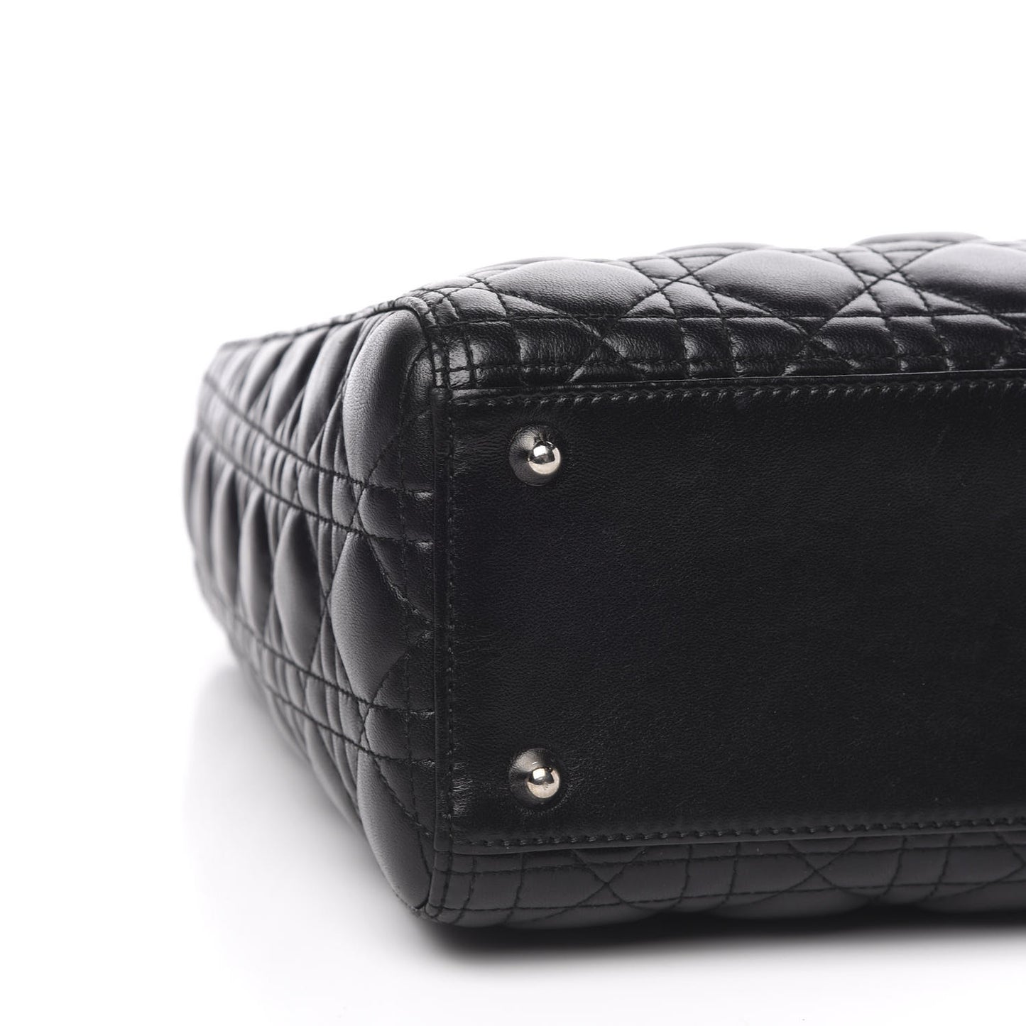 Lambskin Cannage Large Lady Dior Black