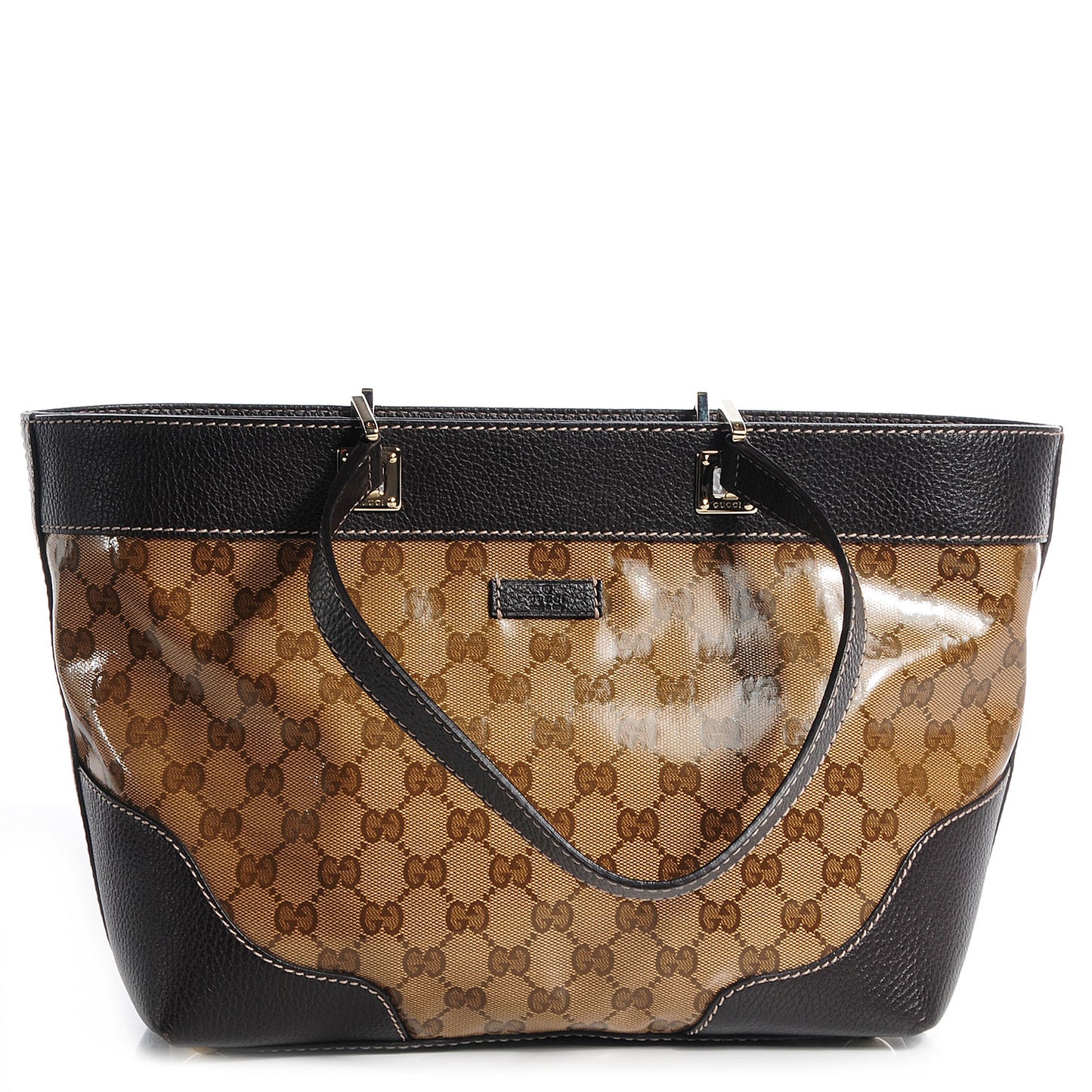 Crystal Monogram Tote Brown