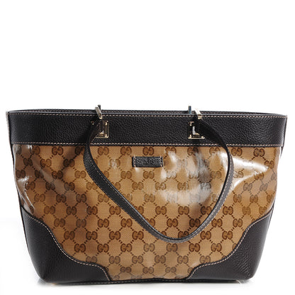 Gucci Crystal Monogram Tote Brown 1 of 7