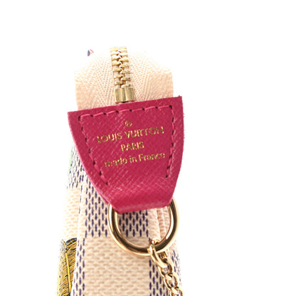 Louis Vuitton Damier Azur 2021 Christmas Animation Hollywood Mini Pochette Accessories Fuchsia 7 of 8