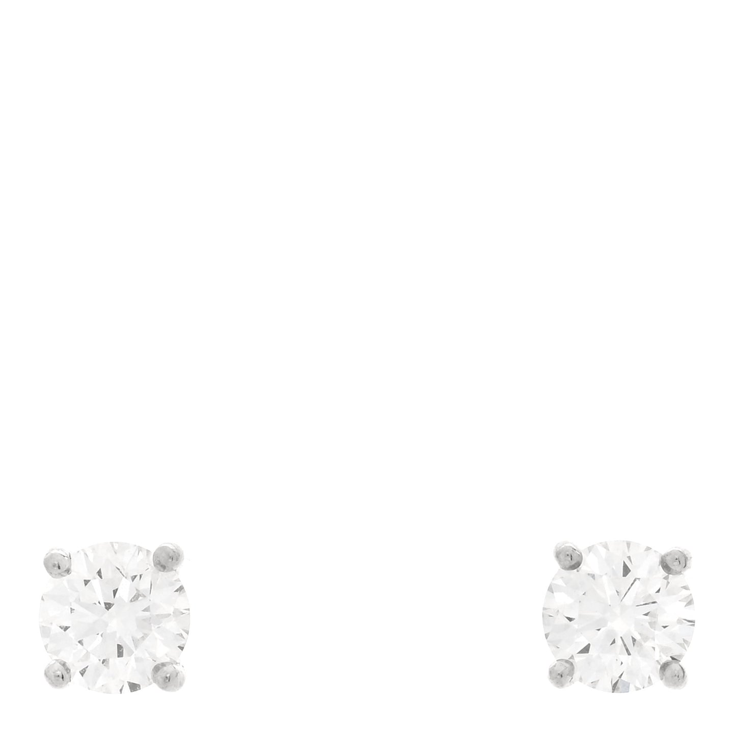 Platinum Diamond 1.46ctw Round Solitaire Earrings