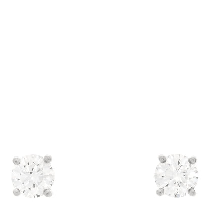 Tiffany Platinum Diamond 1.46ctw Round Solitaire Earrings 1 of 5