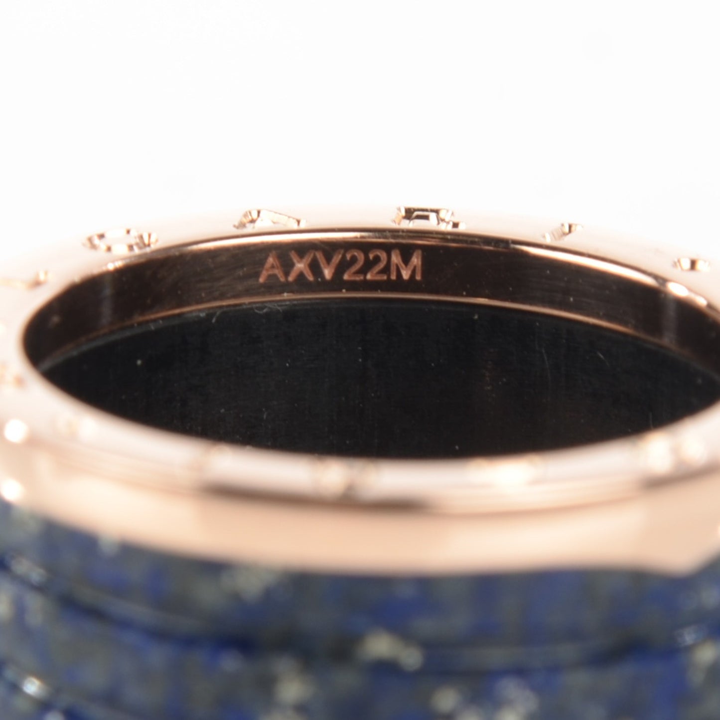18K Rose Gold Lapis B.Zero1 Four-Band Ring 58 8.5