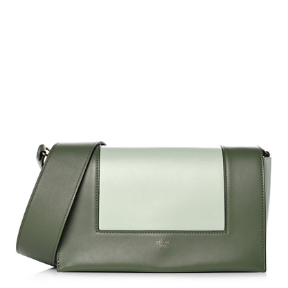Celine Shiny Smooth Calfskin Medium Frame Shoulder Bag Olive Pastel Green 1 of 12