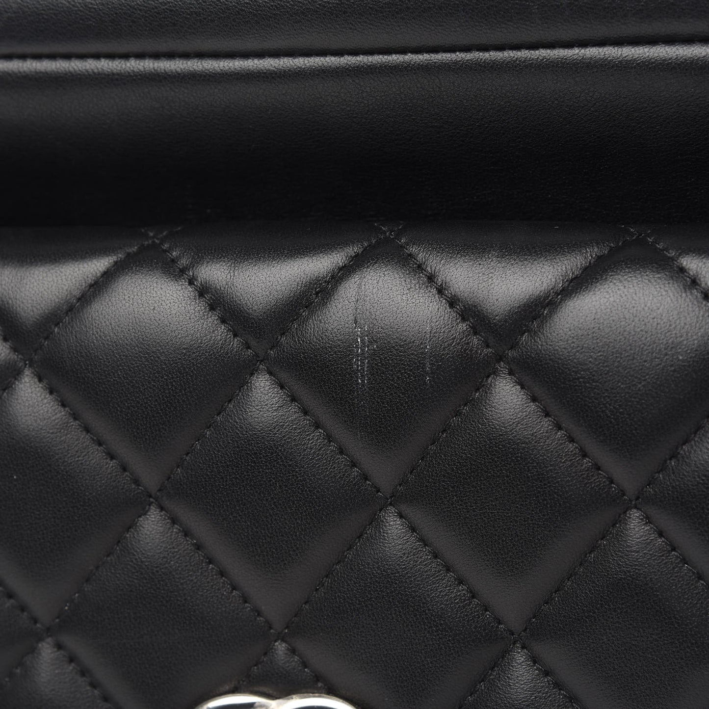 Lambskin Quilted Bowler Flap Shoulder Bag Black
