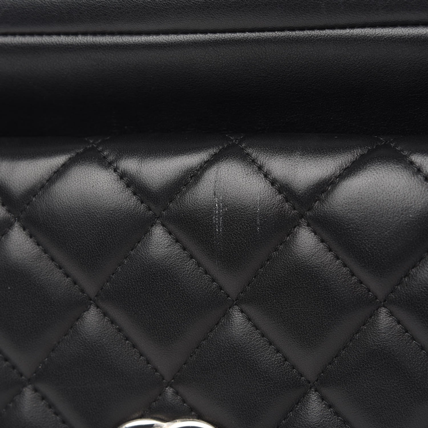 Chanel Lambskin Quilted Bowler Flap Shoulder Bag Black 9 of 9