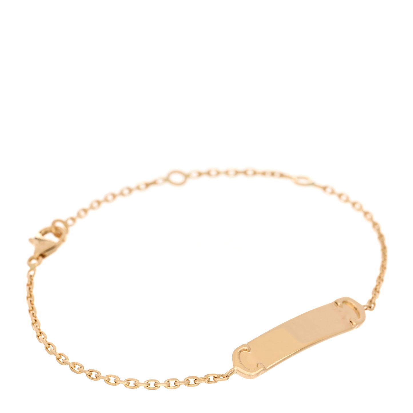 18K Yellow Gold ID Chain Bracelet
