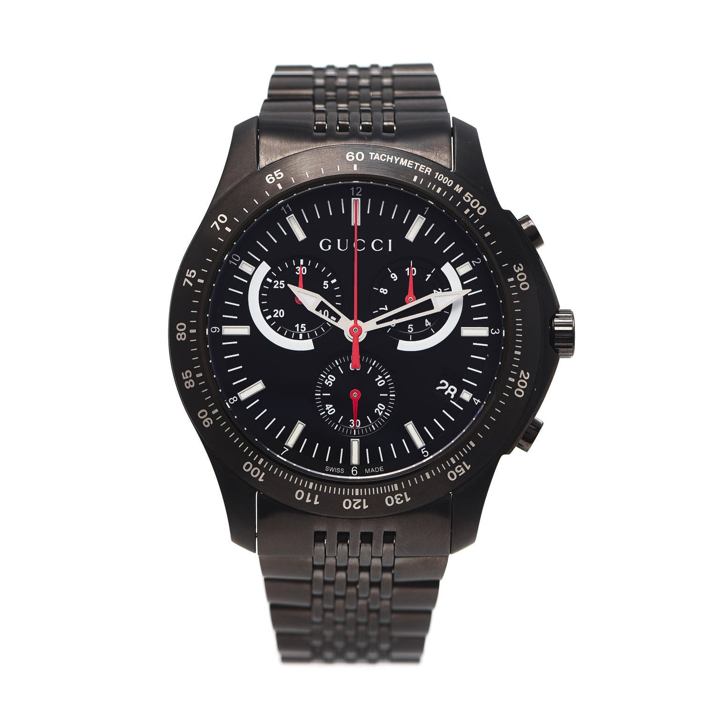 PVD Stainless Steel 44mm G-Timeless Chronograph Quartz Watch Black