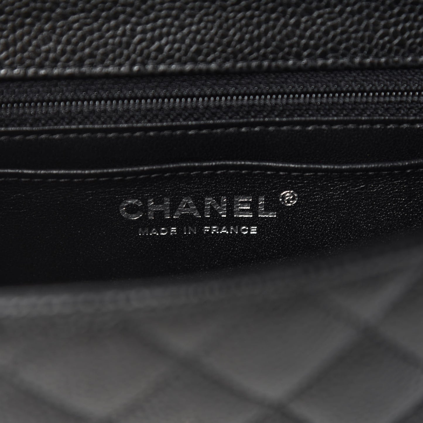 Caviar Quilted Mini Rectangular Flap Black