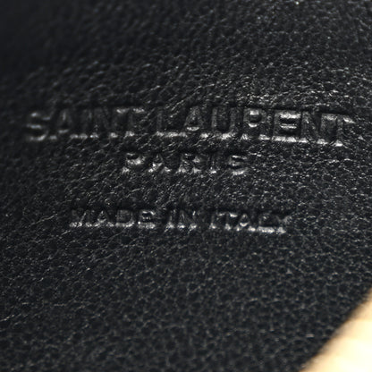 Saint Laurent Calfskin 5 Fragments Zip Pouch Card Holder Black 6 of 7