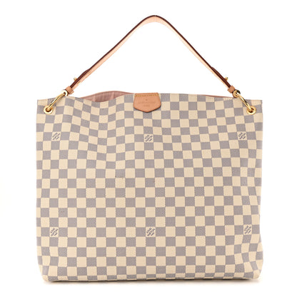 Louis Vuitton Damier Azur Graceful MM Rose Ballerine 1 of 13
