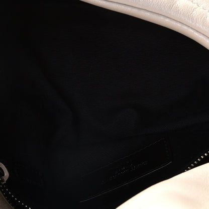 Saint Laurent Lambskin Quilted Toy Loulou Puffer Monogram Chain Satchel Crema Soft 4 of 6