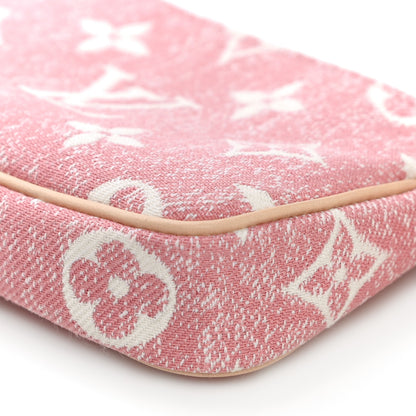 Louis Vuitton Denim Jacquard Monogram Micro Pochette Accessories Rose 9 of 9