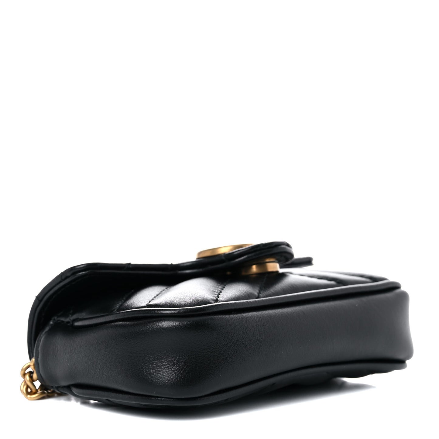 Calfskin Matelasse GG Marmont 2.0 Coin Purse On A Chain Black