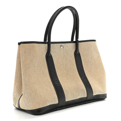 Hermes Toile Buffle Skipper Garden Party 36 MM Tote Black 3 of 9