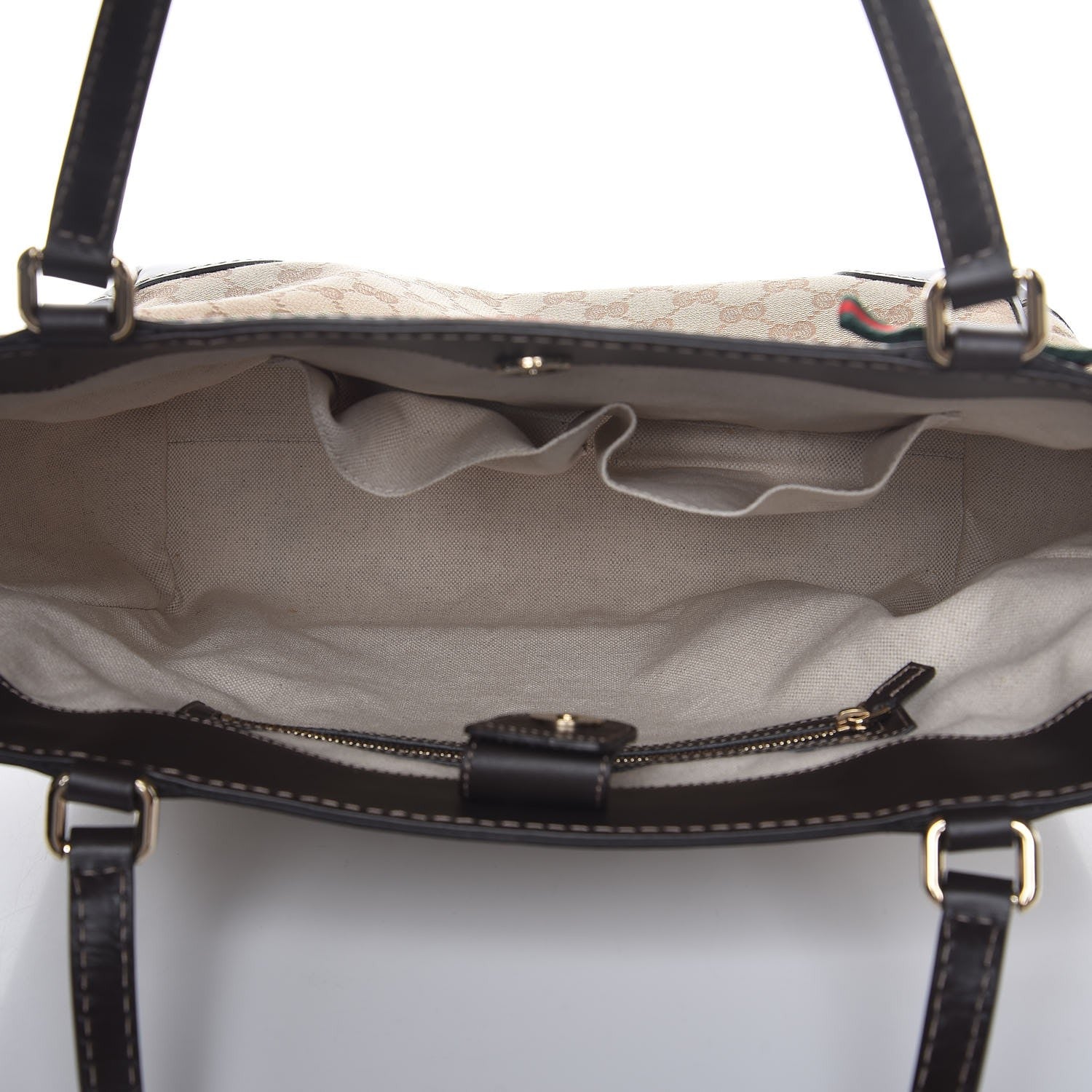 Gucci Monogram Web Medium Mayfair Tote Dark Brown 5 of 7