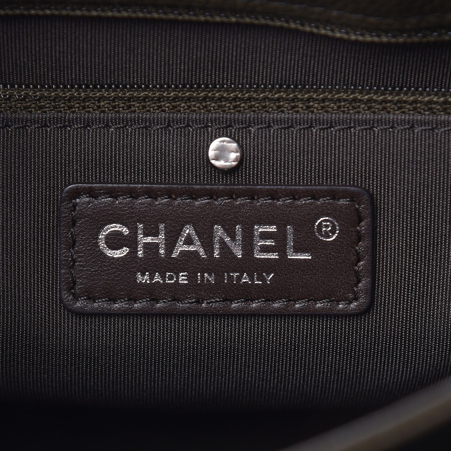 Caviar Quilted Medium Rock In Rome Single Flap Khaki