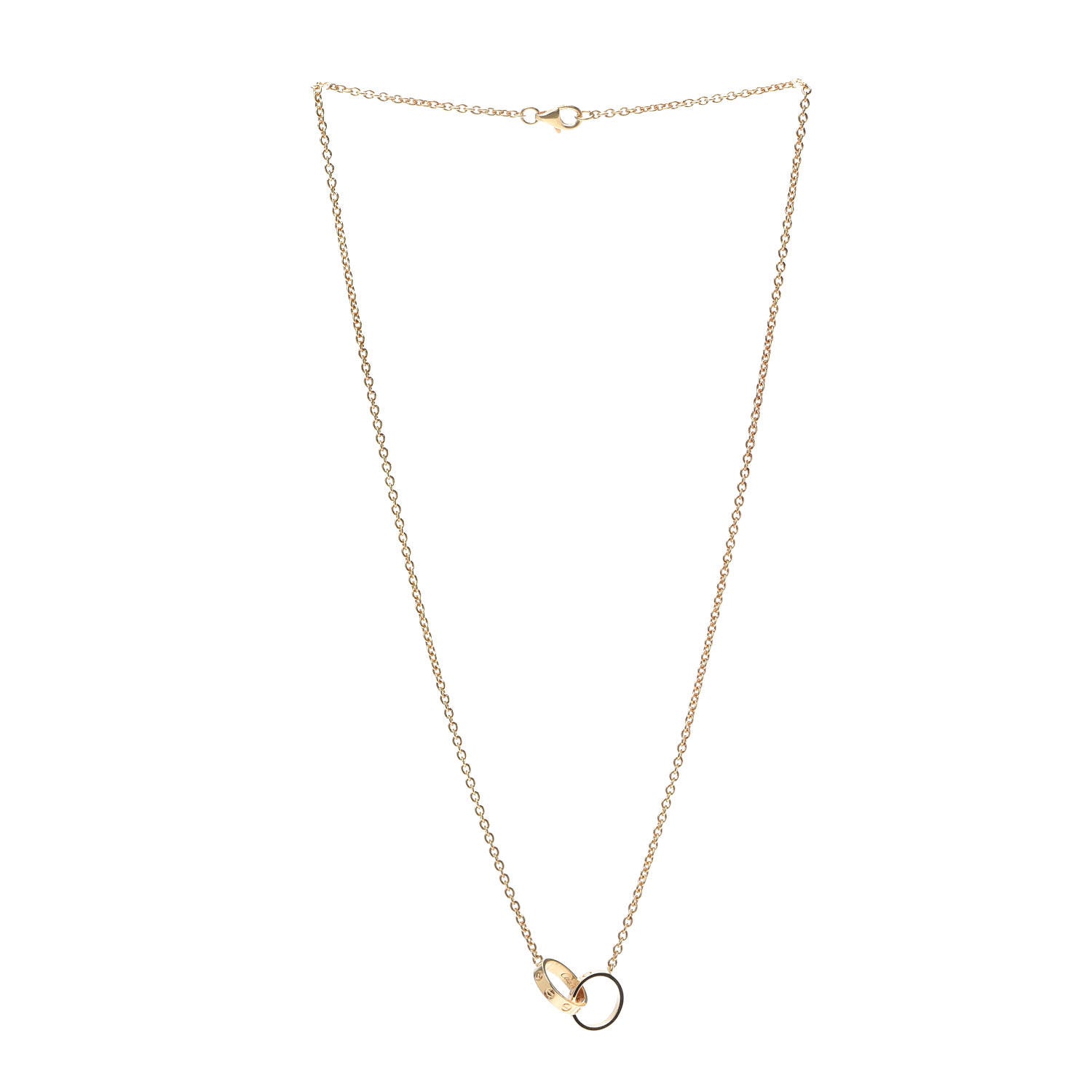 Cartier 18K Yellow Gold Interlocking LOVE Necklace 3 of 8