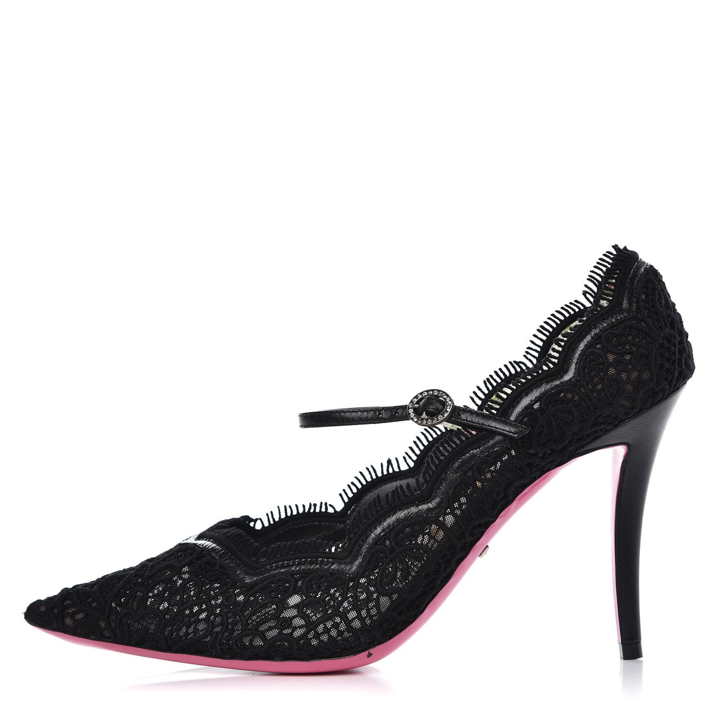 Lace Pizzo Venice Pumps 39 Black