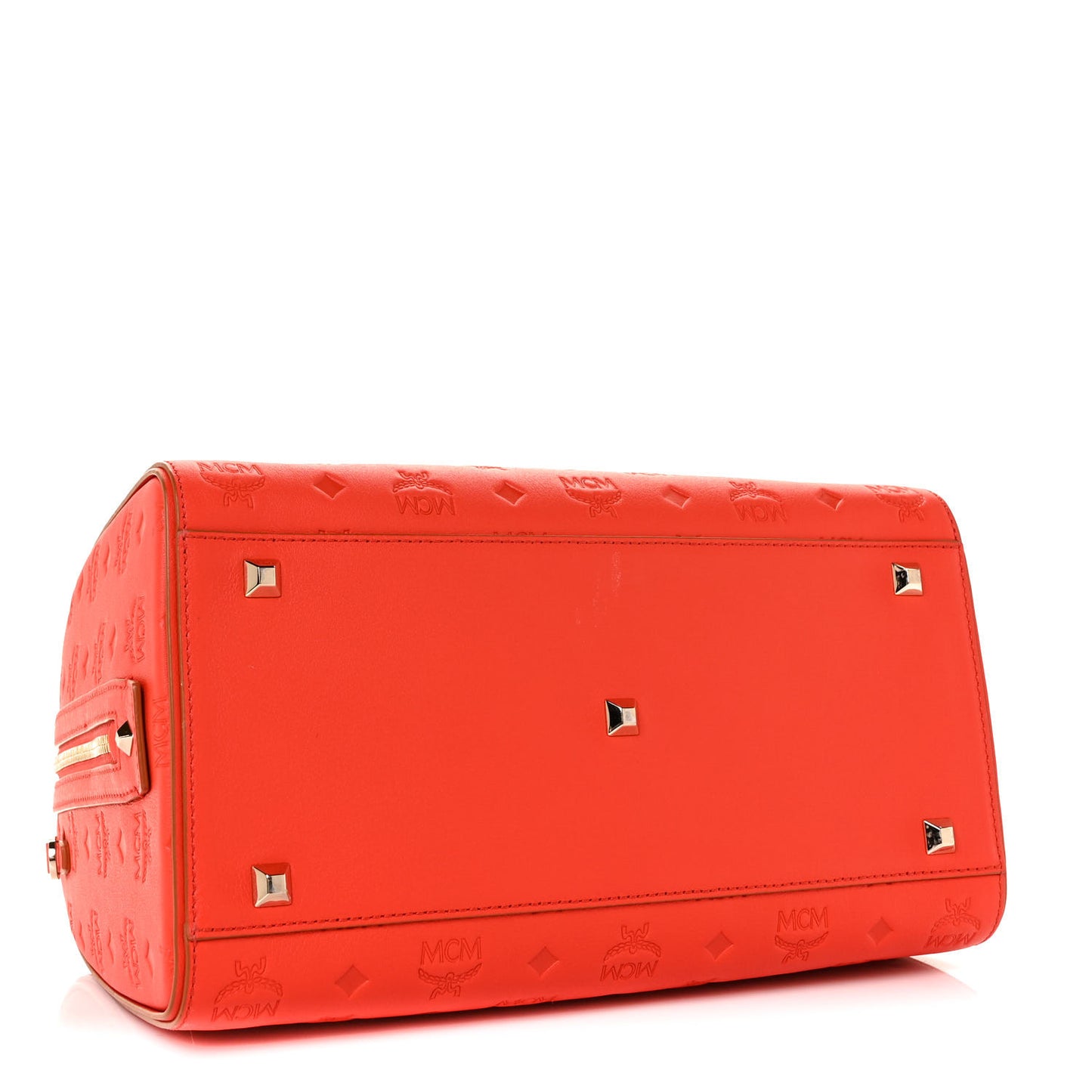 Calfskin Monogram Essential Boston Bag Red