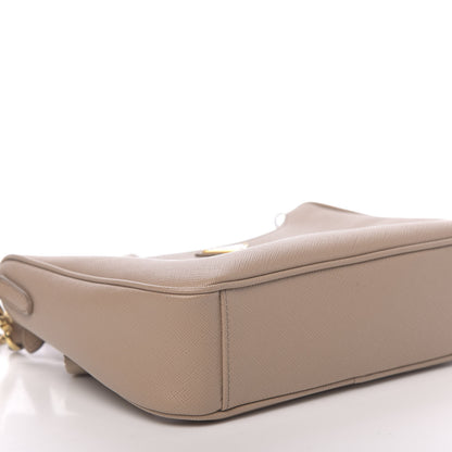 Prada Saffiano Re-Edition 2005 Shoulder Bag Cammeo Beige 11 of 12