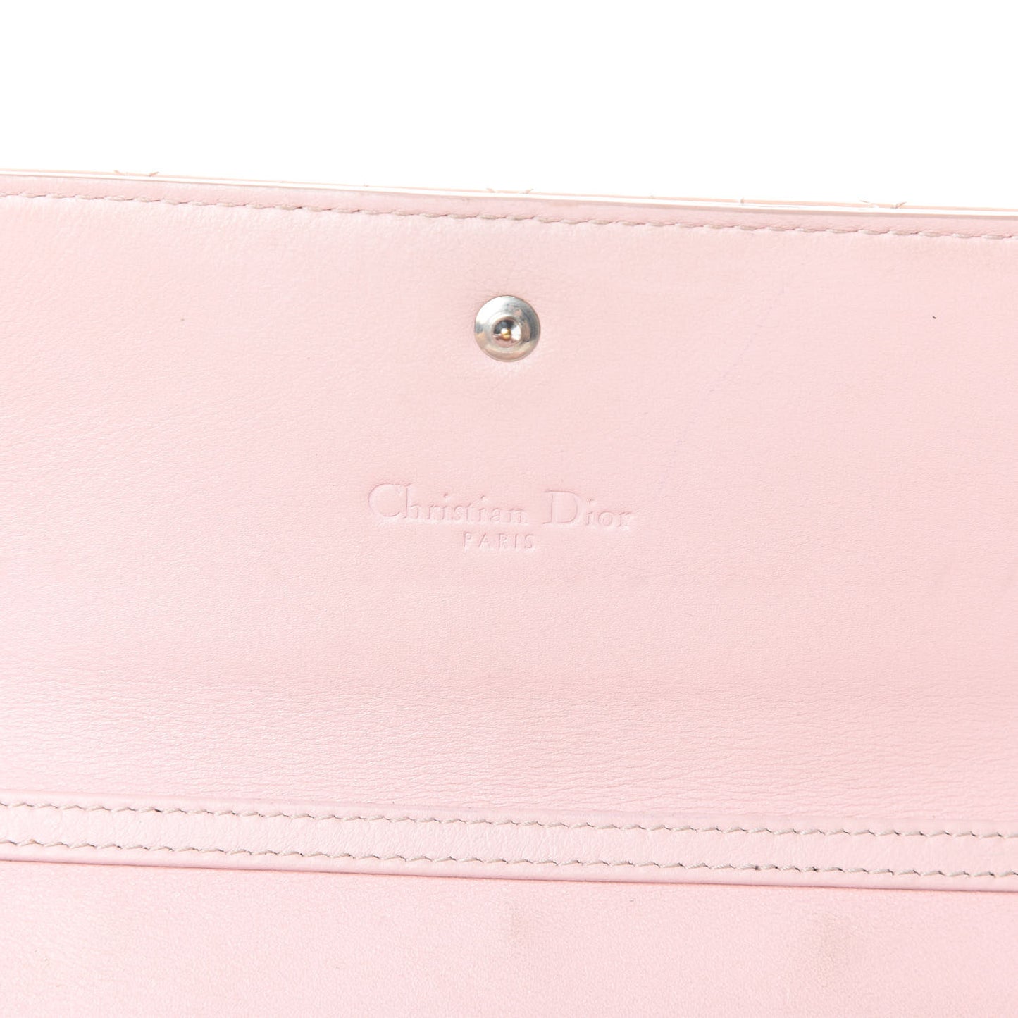 Patent Cannage Lady Dior Rendezvous Wallet On Chain Pink