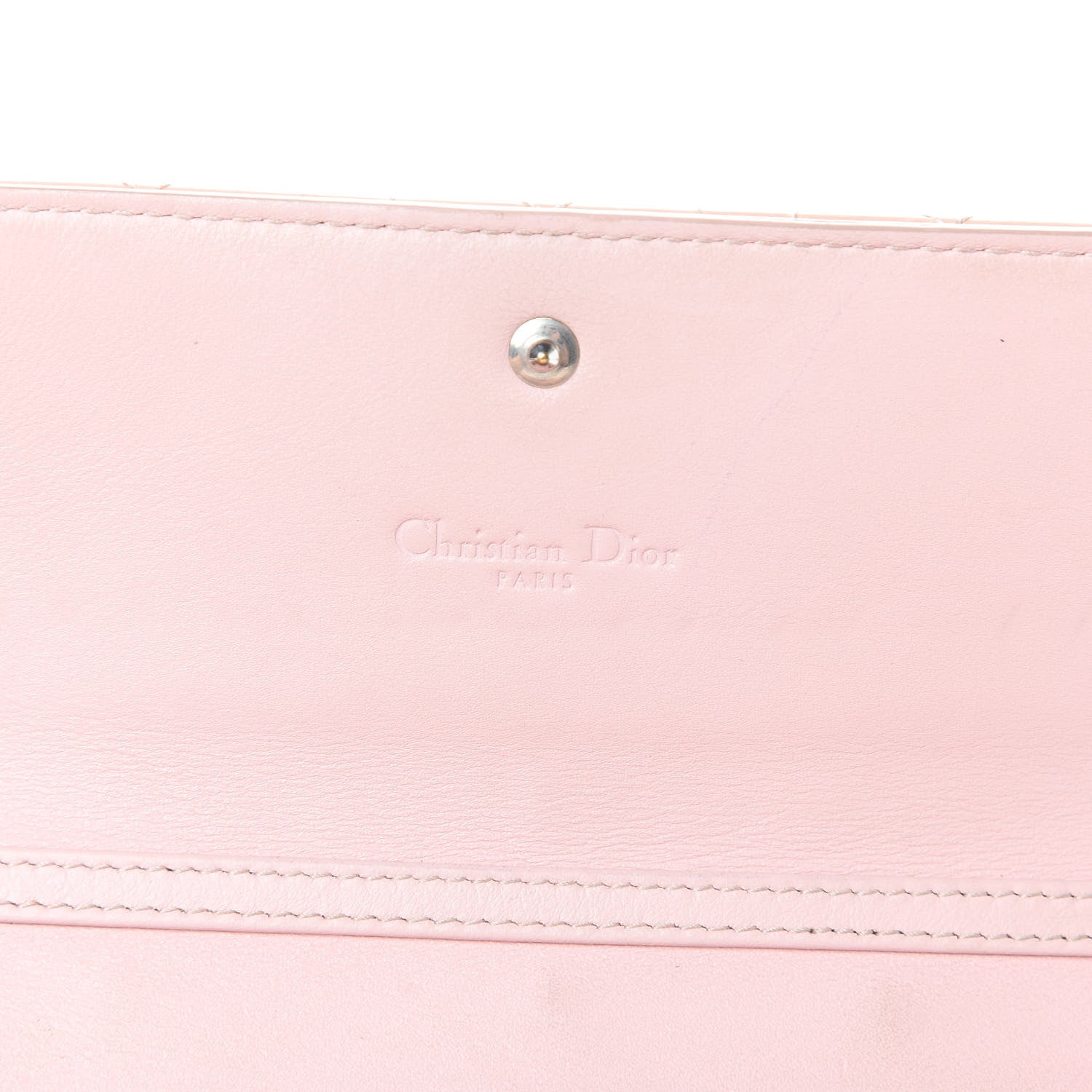 Christian Dior Patent Cannage Lady Dior Rendezvous Wallet On Chain Pink 6 of 20