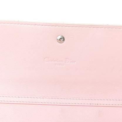 Christian Dior Patent Cannage Lady Dior Rendezvous Wallet On Chain Pink 6 of 20