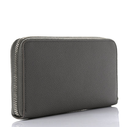 Saint Laurent Grained Calfskin Classic Zip Around Continental Wallet Fog 3 of 7