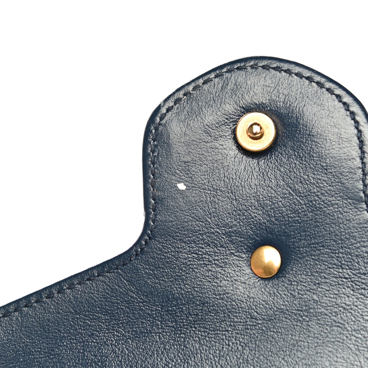 Vintage Effect Calfskin Matelasse Diagonal Torchon GG Marmont Chain Wallet Mystic White Blue Agata