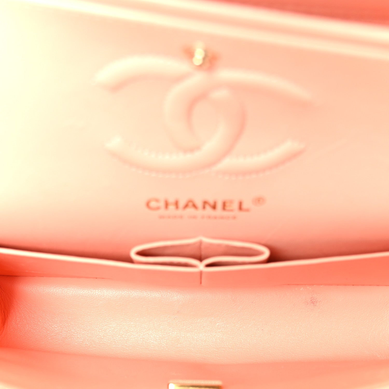 Chanel Lambskin Quilted Small Double Flap Light Orange 4 of 11