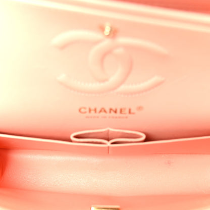 Chanel Lambskin Quilted Small Double Flap Light Orange 4 of 11