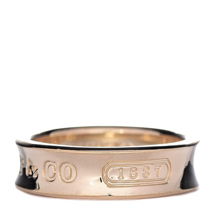 Tiffany 18K Yellow Gold 1837 Band Ring 55 7.25 1 of 6