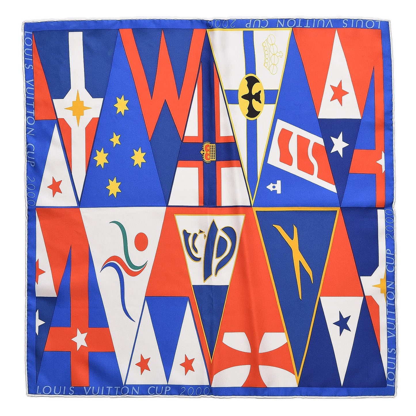 Silk Cup Scarf Blue